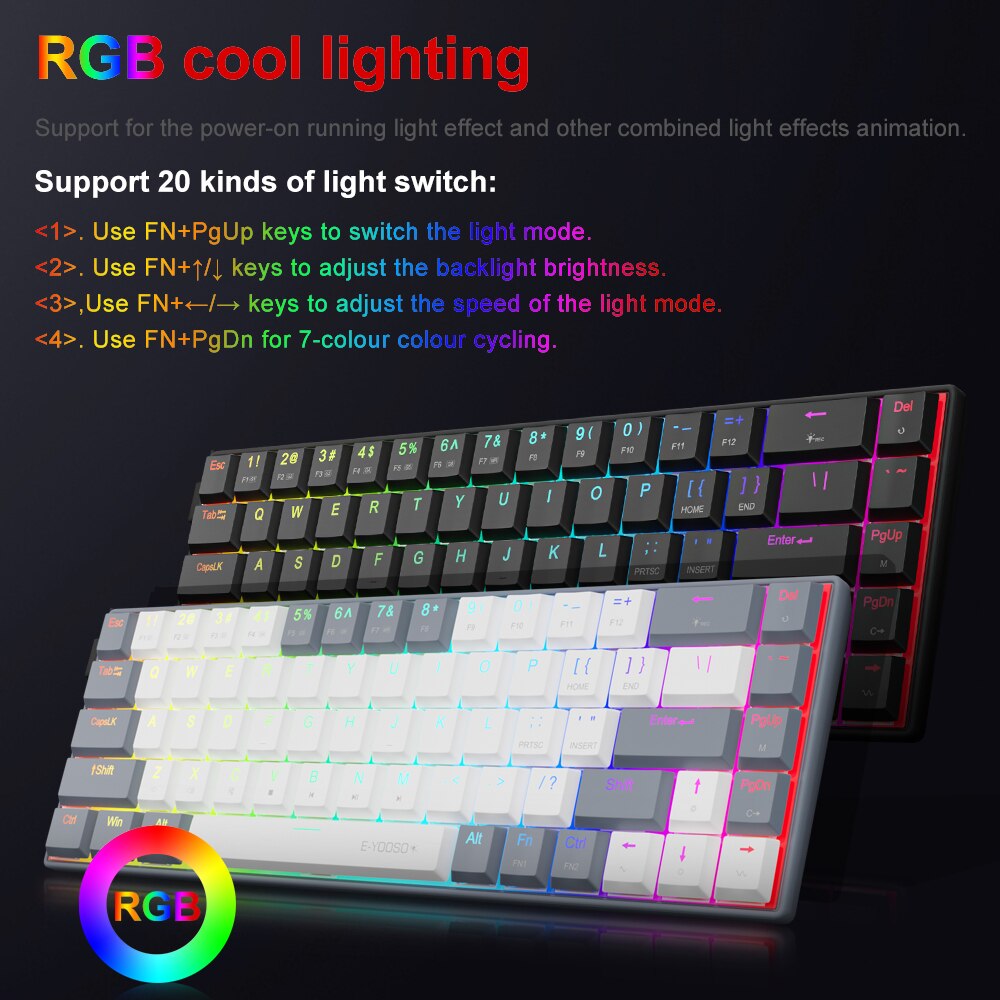 E-YOOSO A68 RGB Mini Slim USB  - огляд і ціна Pc Gaming Pink