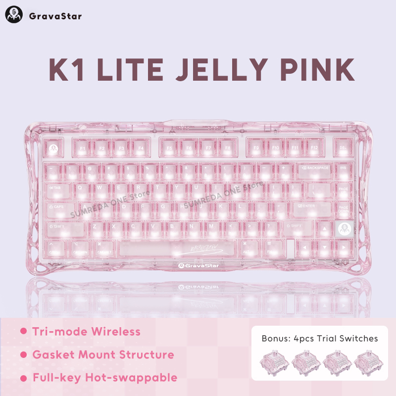 K1 LITE JELLY PINK Mechanical  - огляд і ціна Pc Gaming Pink